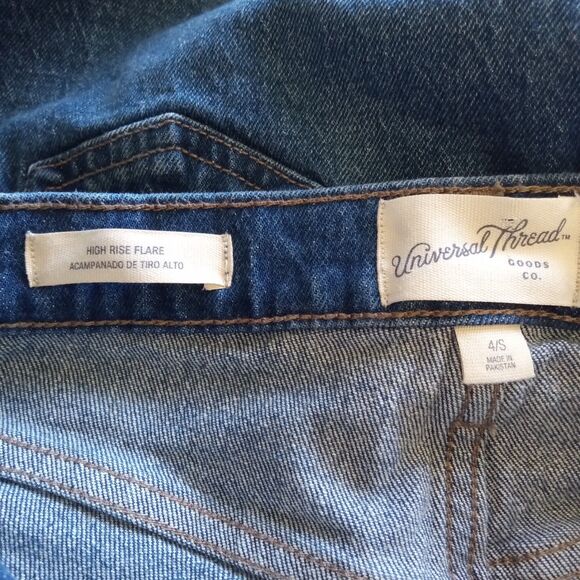 UNIVERSAL THREAD High Rise Flare Bootcut 4 S Short Petite Women's Jeans - Picture 5 of 5